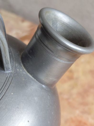 Antique French pewter water pitcher