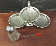 Cake Stand and vintage Sugar Sifter