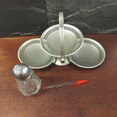 Cake Stand and vintage Sugar Sifter