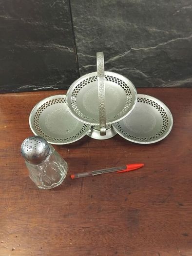 Cake Stand and vintage Sugar Sifter