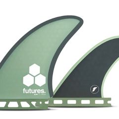 Futures Al Merrick AMT Honeycomb Twin + 1 Trailer Robber Surfboard Fin - Green