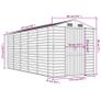 High Door Garden Shed Anthracite 191x470x198 cm Image 9