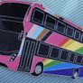 Rainbow Bus Badge : Brooch: Tie pin, Free Post Image 3