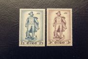Irish Stamp pair 1956.Mint hinged.Commodore John Barry.Founder of US Navy.