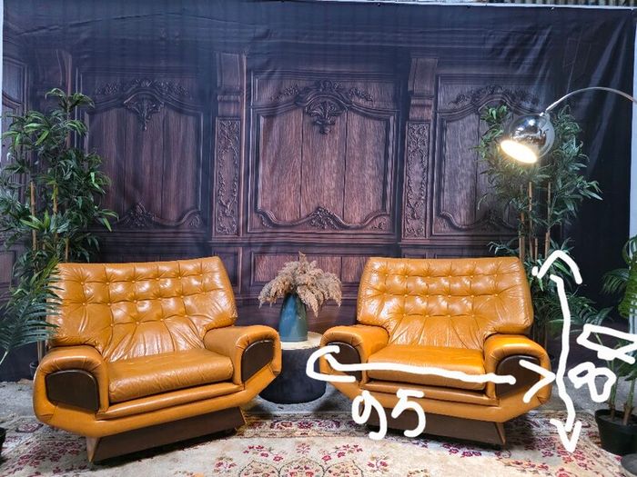 2 vintage 1950 armchair