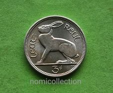 1968 year Uncirculated 3 Pence.