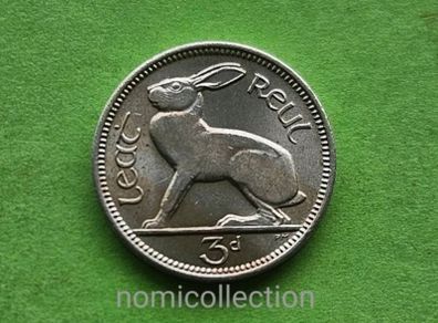 1968 year Uncirculated 3 Pence.
