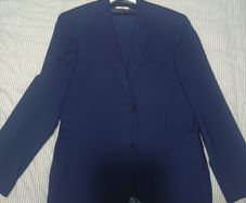 Mens Navy Full Suit 42R Jacket Trouser 36W 34L (Next)