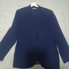 Mens Navy Full Suit 42R Jacket Trouser 36W 34L (Next)