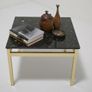 Vintage Square Brass and Black Granite Top Coffee Table, 1970s Image 9