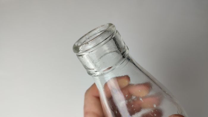361 - Strand Dairy Vintage Collectible Decorative Clear Glass Embossed Letters Milk Bottle