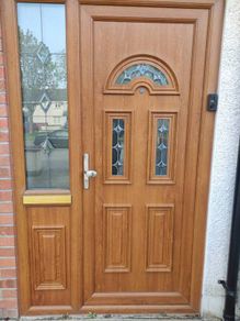 Pvc door with side panel