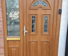 Pvc door with side panel