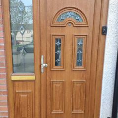 Pvc door with side panel