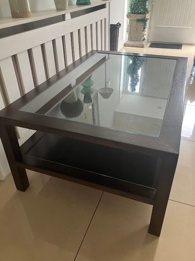 Large Crate & Barrell Solid Wood Coffee Table