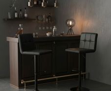 Set of 2 Black Bar Stools (Free delivery)