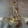 FLASH SALE! 475 DOWN FROM 675 ! Antique Art Deco Style Three Branch French Chandelier. Image 7