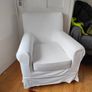 White IKEA Armchairs Image 4