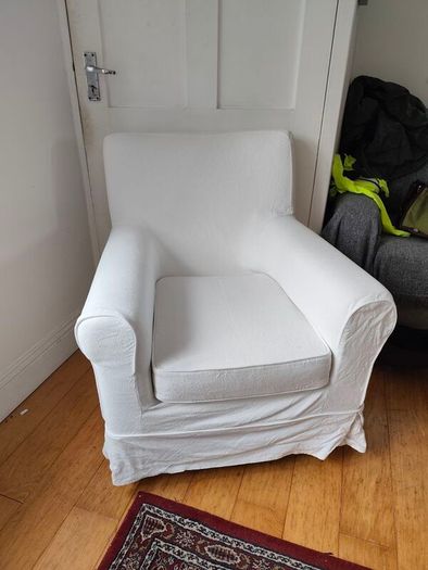 White IKEA Armchairs