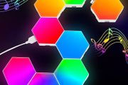Hexagon Lights Gaming - 8 Pack RGB Led Hex Light Panels Hexagon Smart Wall Lights Sync to Music for Room Bar Decor Gaming Setup (FREE POSTAGE)