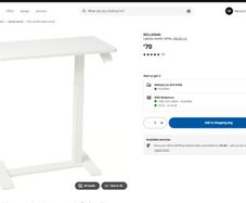 Ikea Bollsidan Laptop Stand White