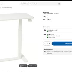 Ikea Bollsidan Laptop Stand White