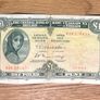 Lady Lavery Vintage Irish Punt Notes Pre Euro 10 and 1 pound Banknotes Irish Collectors Set Image 3