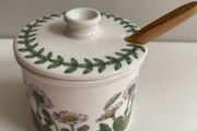 Pretty Portmerion  lidded  conserve pot with spoon