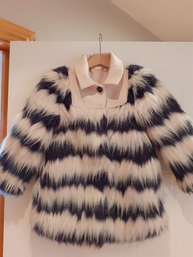 Billie blush designer Faux fur jacket