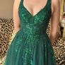 Stunning Peacock Green Debs TY Ball Dress. Size (6-8) Image 2