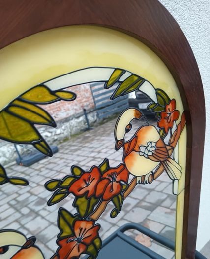 Gorgeous Art Noveau mirror with birds