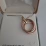 New 10kt gold and sterling silver pendant and chain Image 3