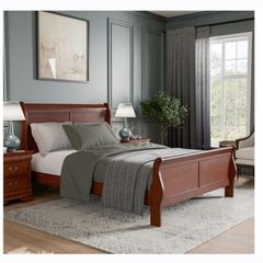 Mahogany bed frame king size