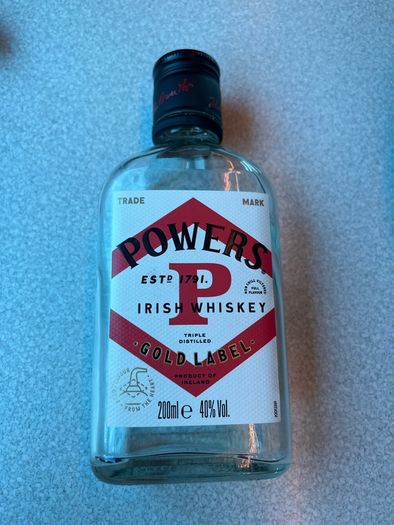 Jameson powers Whiskey gin vodka empty mini bottles