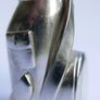 Vintage Miniature Golf Bag Desk Clock Chrome Plated - works well Image 7