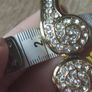 Beautiful gold-tone suit bracelet with crystals. Image 4