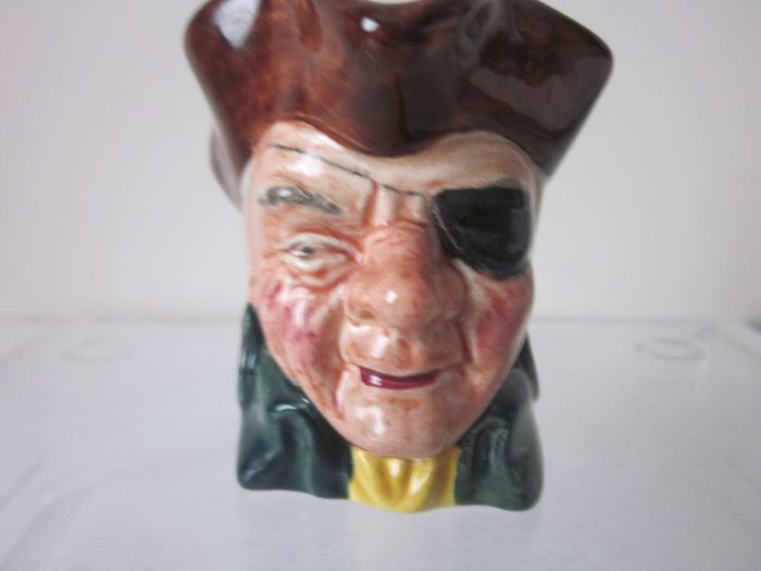 Vintage Staffs Cooper Clayton Captain Patch  , Character Small Toby Jug,