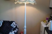Large Vintage Wooden Floor Lamp