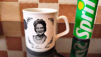 Vintage Souvenir mug to celebrate the queen mother's 80th birthday