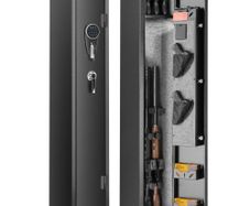 2 Rifles Gun Safe, Rifle Safe with Lock & Digital Keypad, Quick Access Gun Storage Cabinet with Removable Shelf, Pistol Rack, Rifle Cabinet for Home Rifle and Pistols