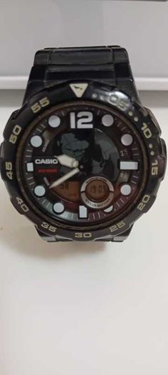 CASIO Watch Digital Telememo 30 World Time 3 Alarm Countdown Timer AEQ 100