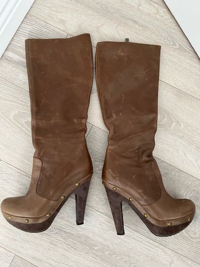 Real leather boots