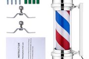 Rotating Strips LED Barber Pole Light Red White Blue