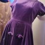 1950s Purple Velvet Vintage Dress Image 2