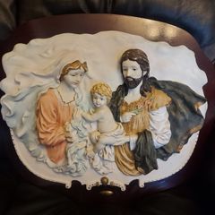 Juliana Collection large holy family plaque