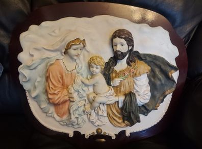 Juliana Collection large holy family plaque