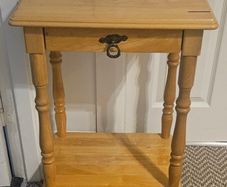 Wooden side table with drawer