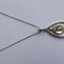 Vintage Sterling Silver 925 "Teardrop " Pendant and Necklace length 21" - 6,58g Image 6