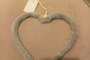 valentines fur hanging heart