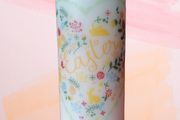 Easter spring heart decorative pillar candle centerpiece home table shelf decor